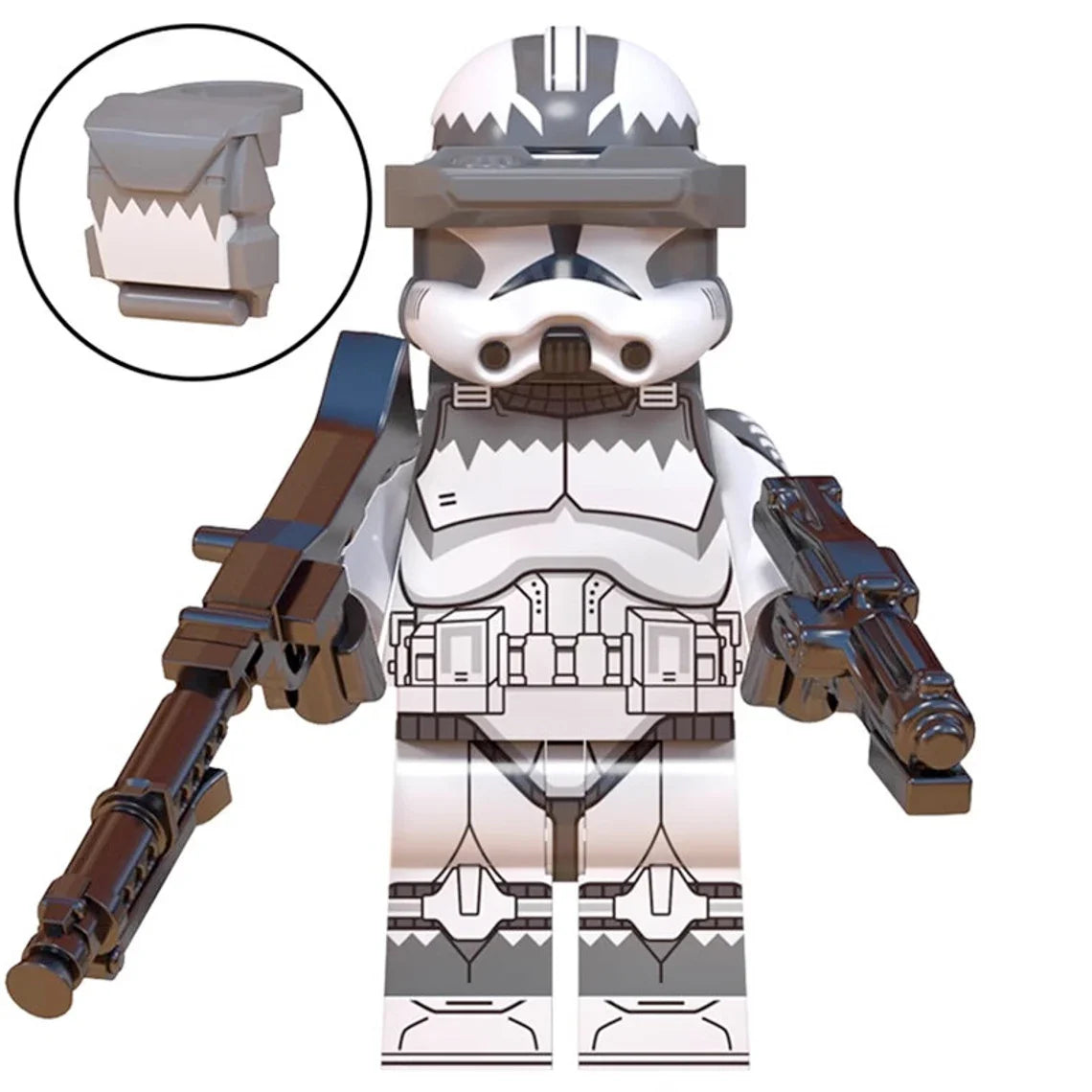 Wolfpack Clone Trooper Sergeant custom Star Wars Minifigure - Minifigure Bricks