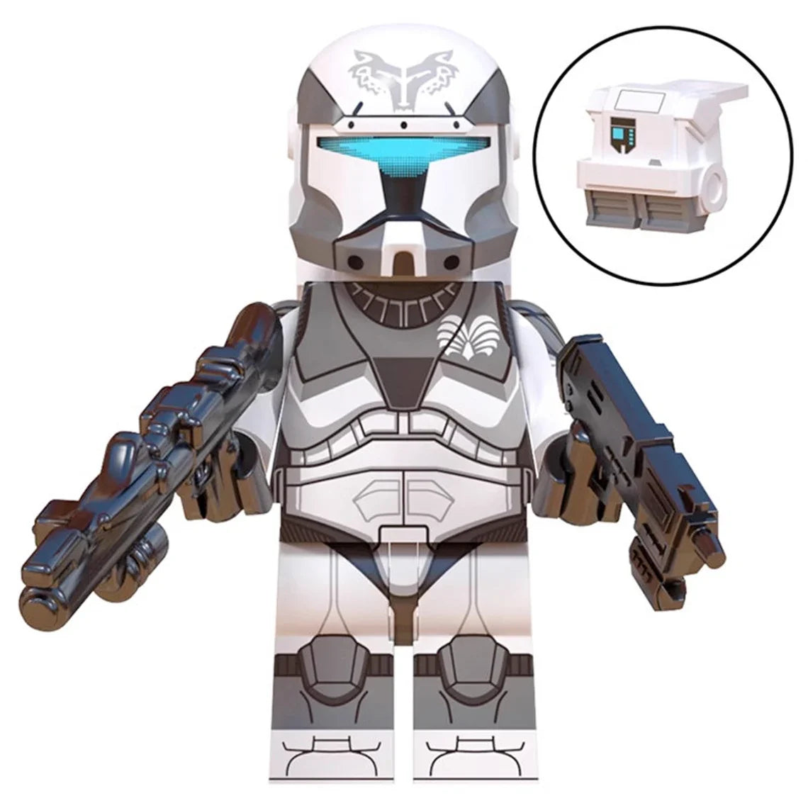 Wolfpack Clone Trooper Commando custom Star Wars Minifigure - Minifigure Bricks
