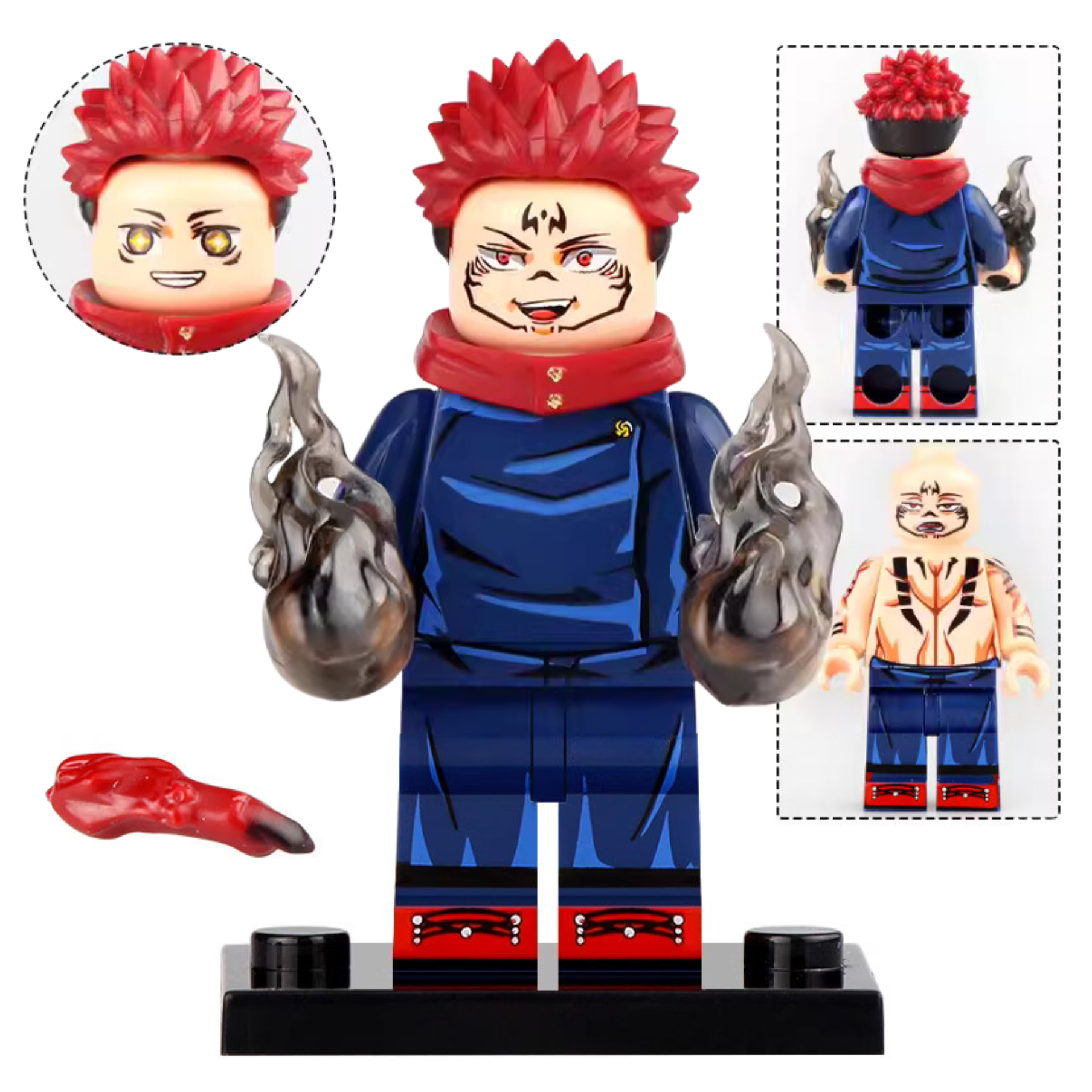 Yuji Itadori from Jujutsu Kaisen Custom Anime Minifigure - Minifigure Bricks