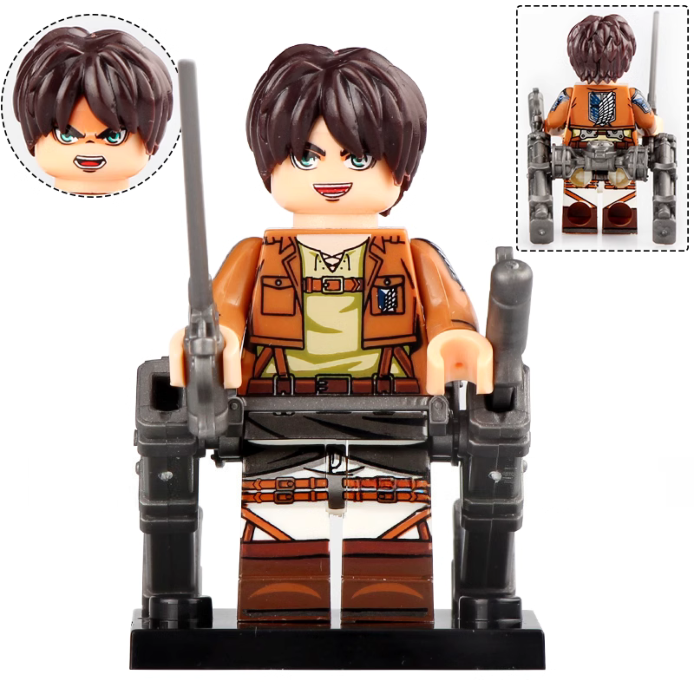 Eren Yeager From Attack on Titan Custom Anime Minifigure - Minifigure Bricks