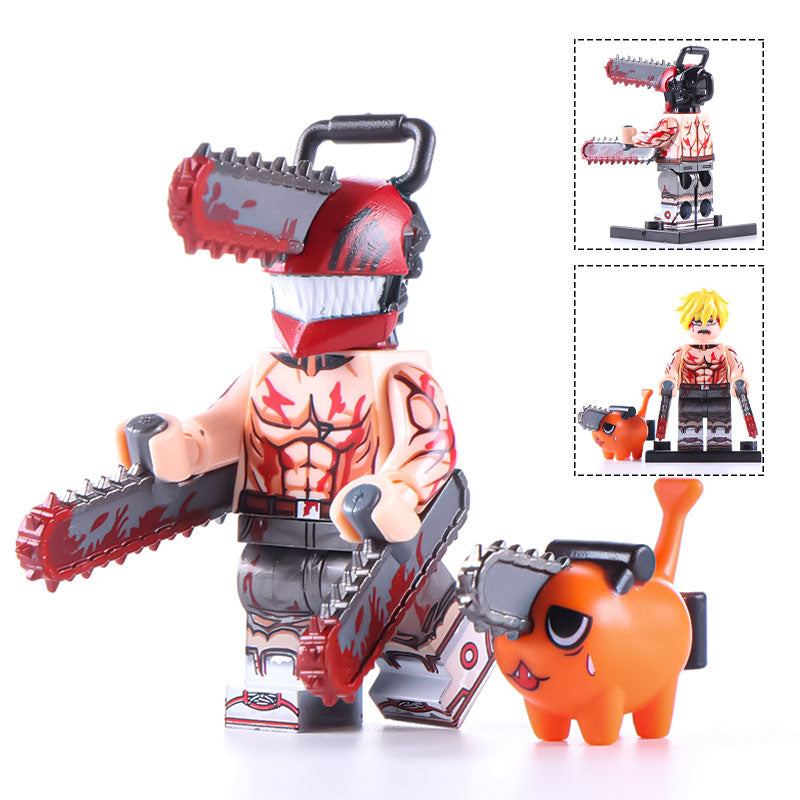 Denji from Chainsaw Man Custom Anime Minifigure - Minifigure Bricks