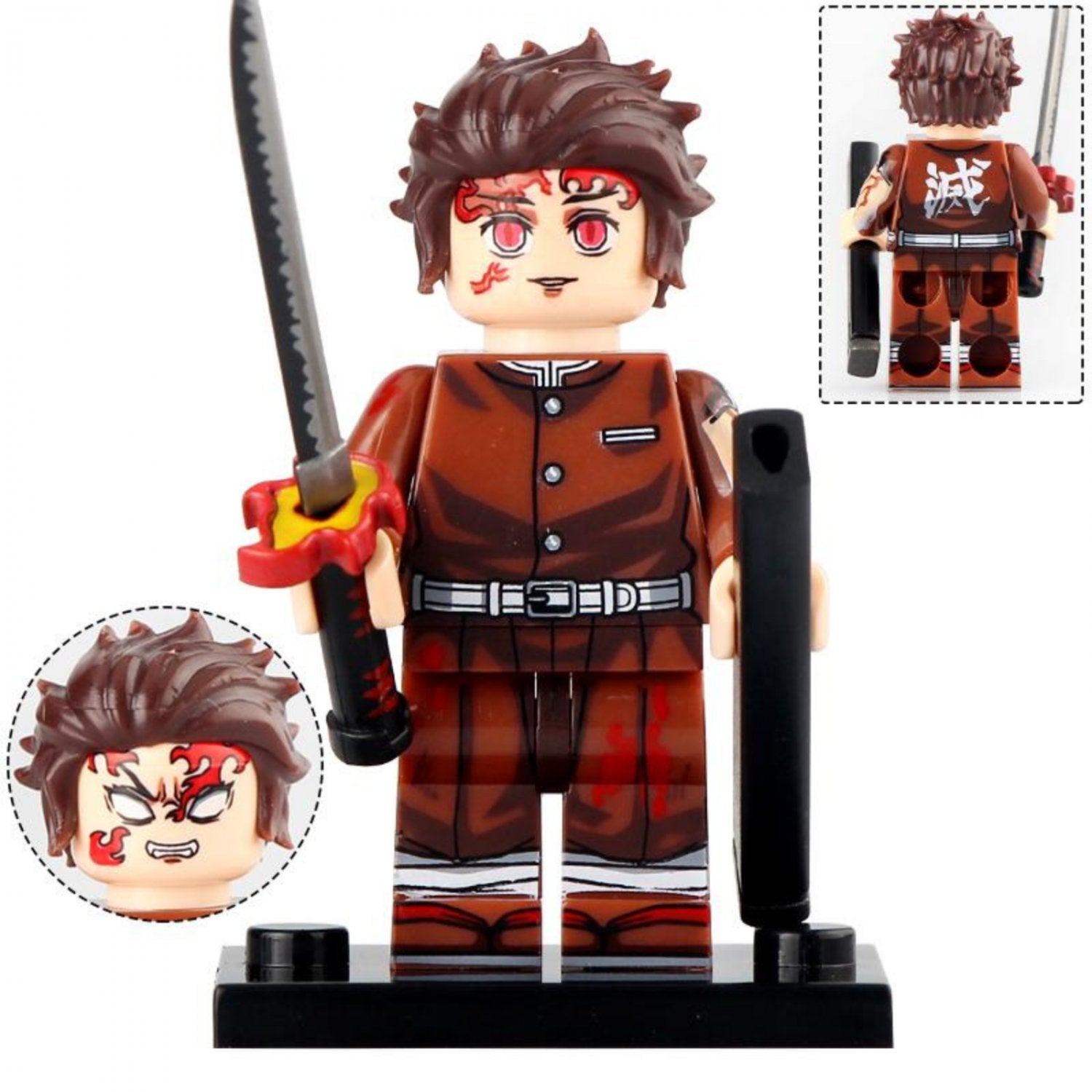 Tanjiro Kamado From Demon Slayer Custom Anime Minifigure - Minifigure Bricks