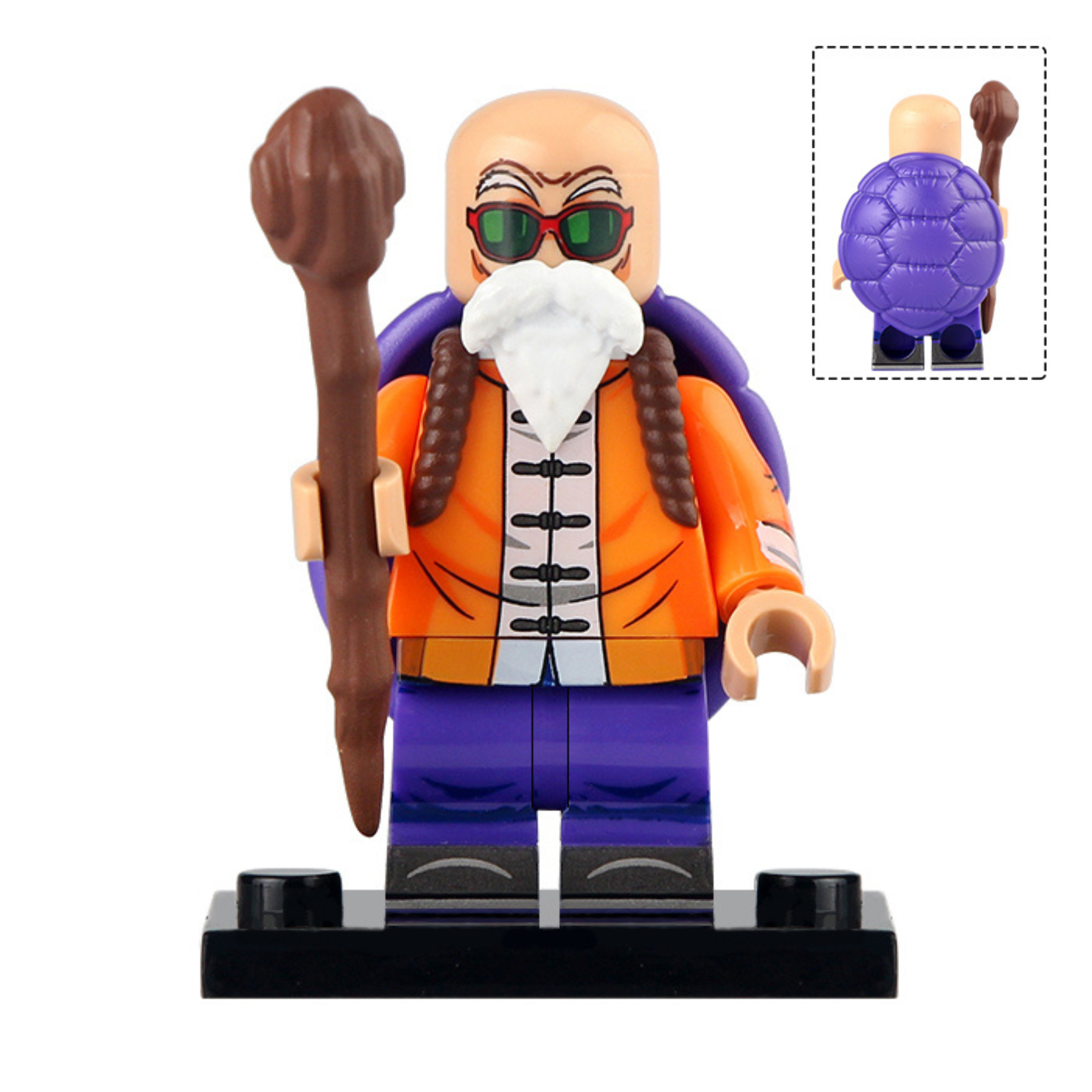 Master Roshi from Dragon Ball Z Custom Minifigure - Minifigure Bricks