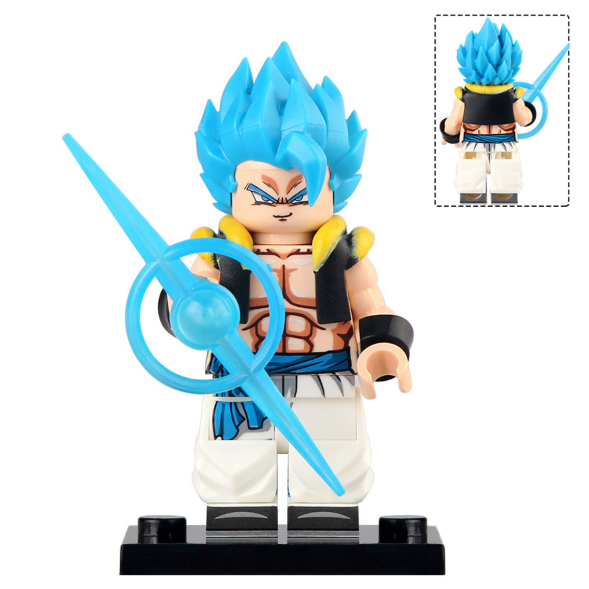 Gogeta from Dragon Ball Z Custom Minifigure - Minifigure Bricks