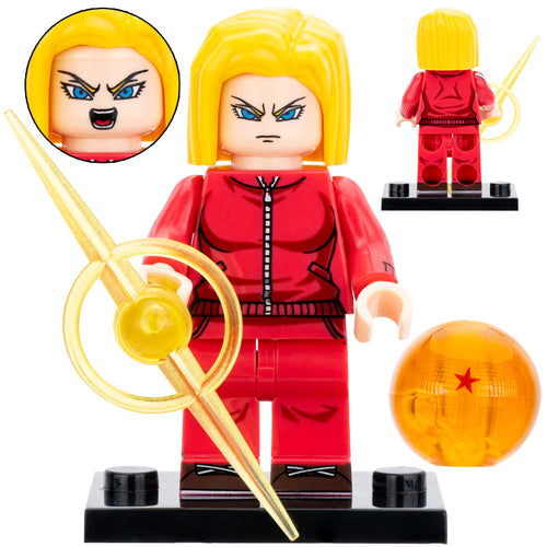 Android 18 from Dragon Ball Z Custom Minifigure - Minifigure Bricks