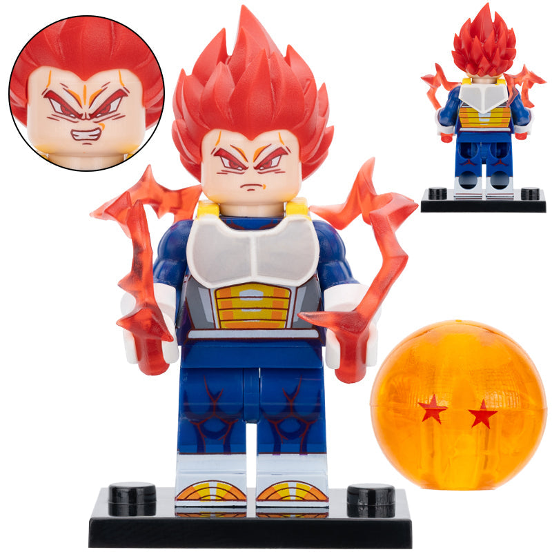 Vegeta from Dragon Ball Z Custom Minifigure - Minifigure Bricks