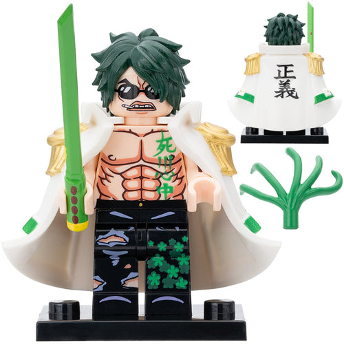 Aramaki Custom One Piece Anime Minifigure - Minifigure Bricks