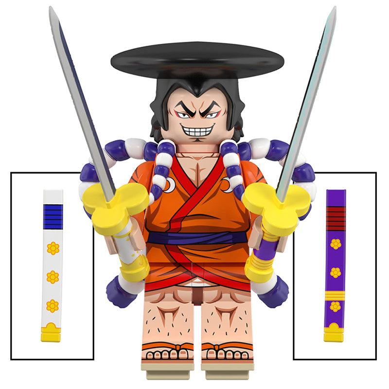 Kozuki Oden Custom One Piece Anime Minifigure - Minifigure Bricks