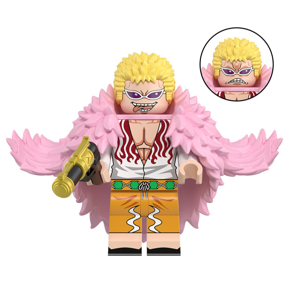 Donquixote Doflamingo Custom One Piece Anime Minifigure - Minifigure Bricks