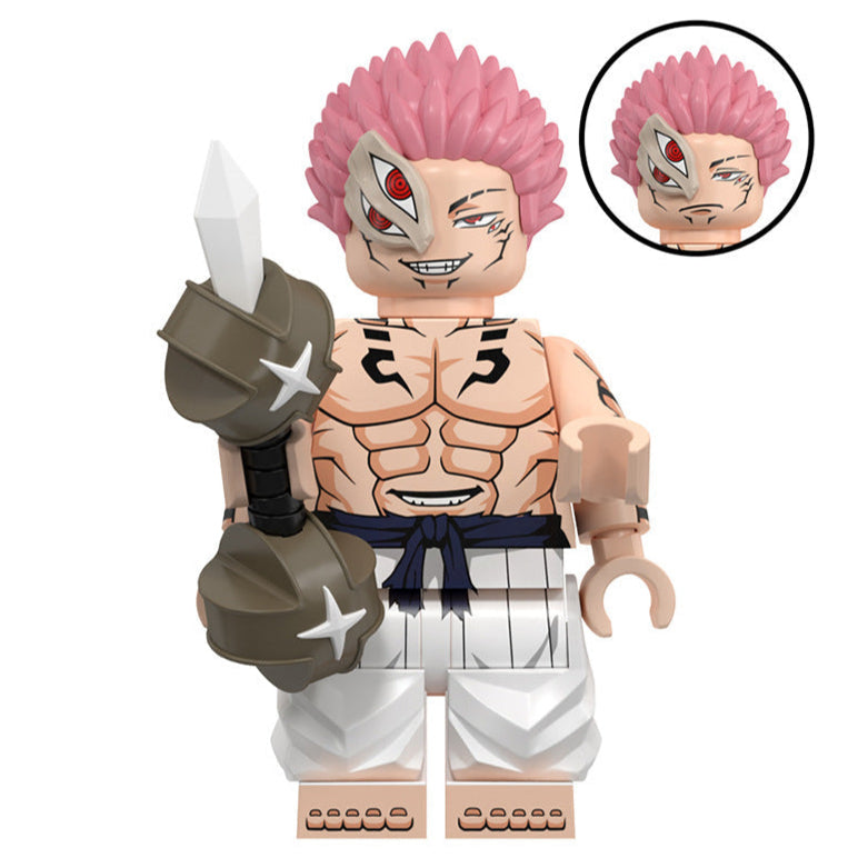Ryomen Sukuna from Jujutsu Kaisen Custom Anime Minifigure - Minifigure Bricks