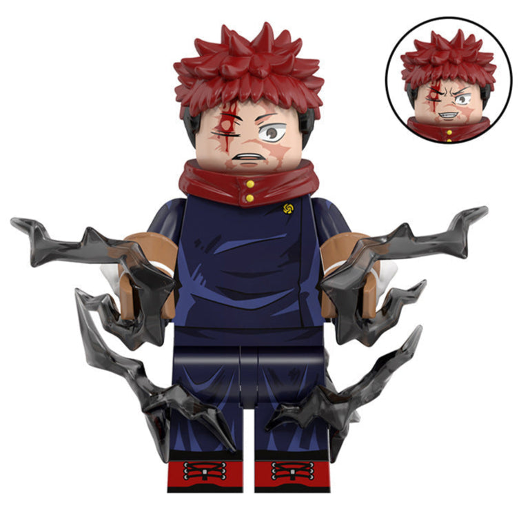 Itadori Yuji from Jujutsu Kaisen Custom Anime Minifigure - Minifigure Bricks