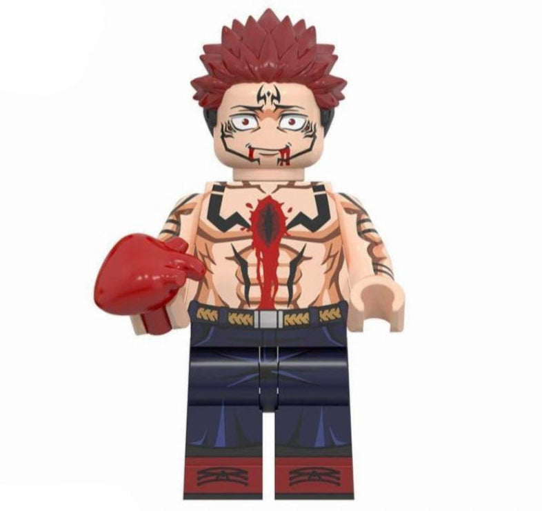 Ryomen Sukuna from Jujutsu Kaisen Custom Anime Minifigure - Minifigure Bricks