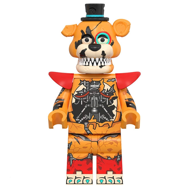 Glamrock Freddy (Shattered) From Five Nights at Freddy's Custom Horror Minifigure