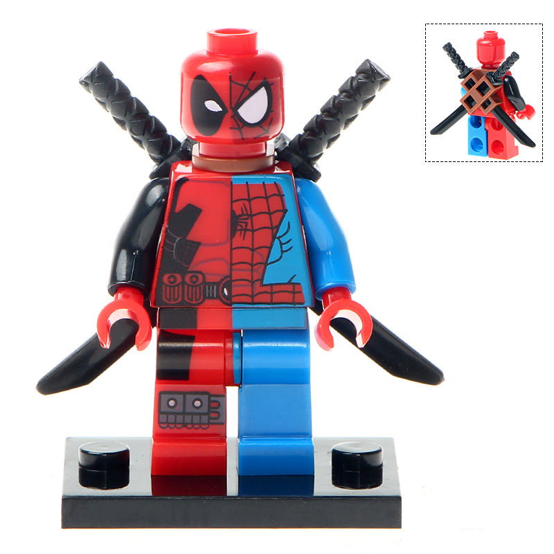 Deadpool X Spider-Man Custom Marvel Superhero Minifigure - Minifigure Bricks