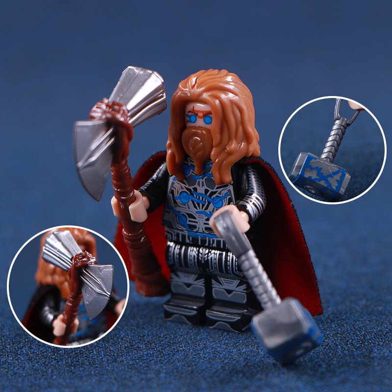 Thor Custom Marvel Superhero Minifigure - Minifigure Bricks
