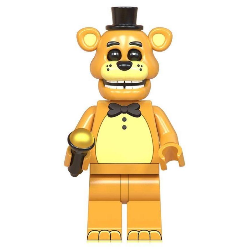 Golden Freddy from Five Nights at Freddy's Custom Minifigure - Minifigure Bricks