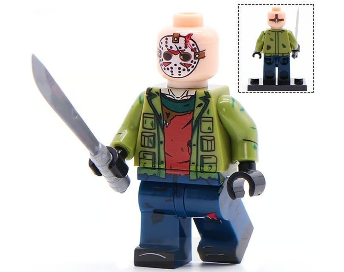 Jason Voorhees Custom Horror Minifigure - Minifigure Bricks