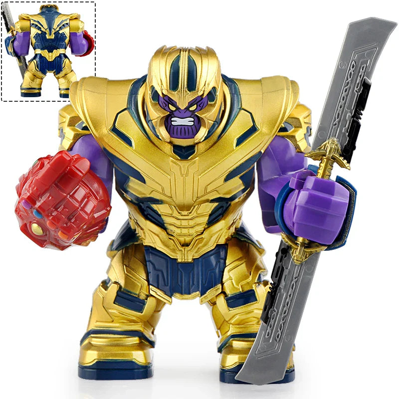 Thanos Custom Marvel Superhero Large Minifigure - Minifigure Bricks
