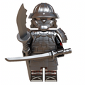 Japanese Silver Samurai Custom Minifigure - Minifigure Bricks