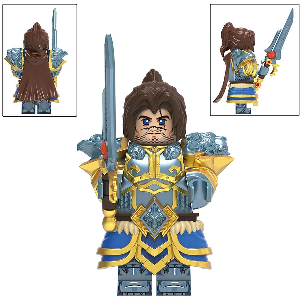 Varian Wrynn Custom World of Warcraft Minifigure - Minifigure Bricks