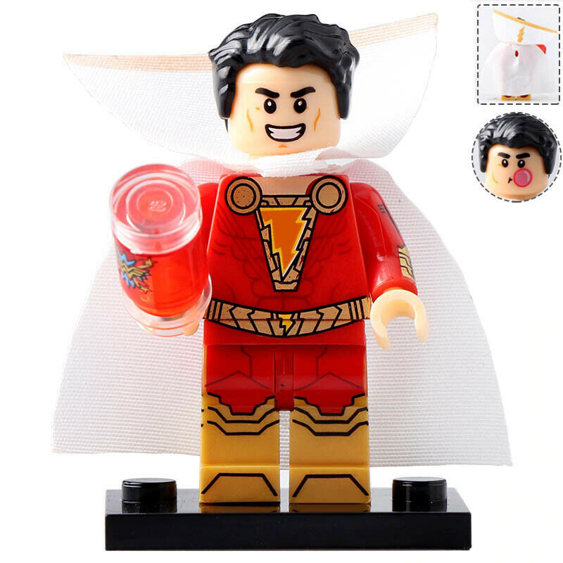 Shazam Custom DC Comics Superhero Minifigure - Minifigure Bricks