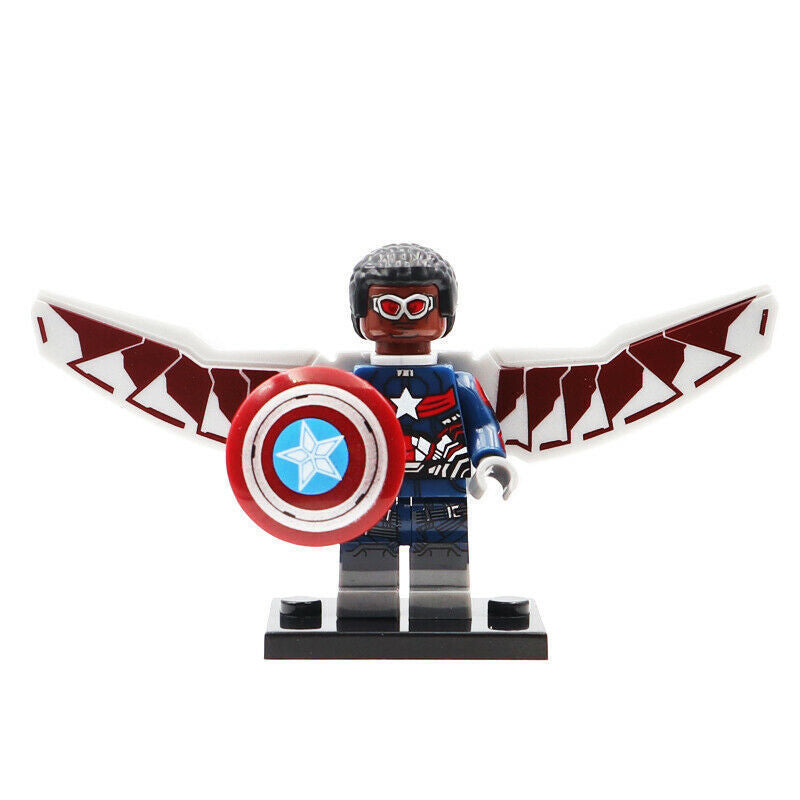 Captain America (Falcon) Custom Marvel Superhero Minifigure - Minifigure Bricks