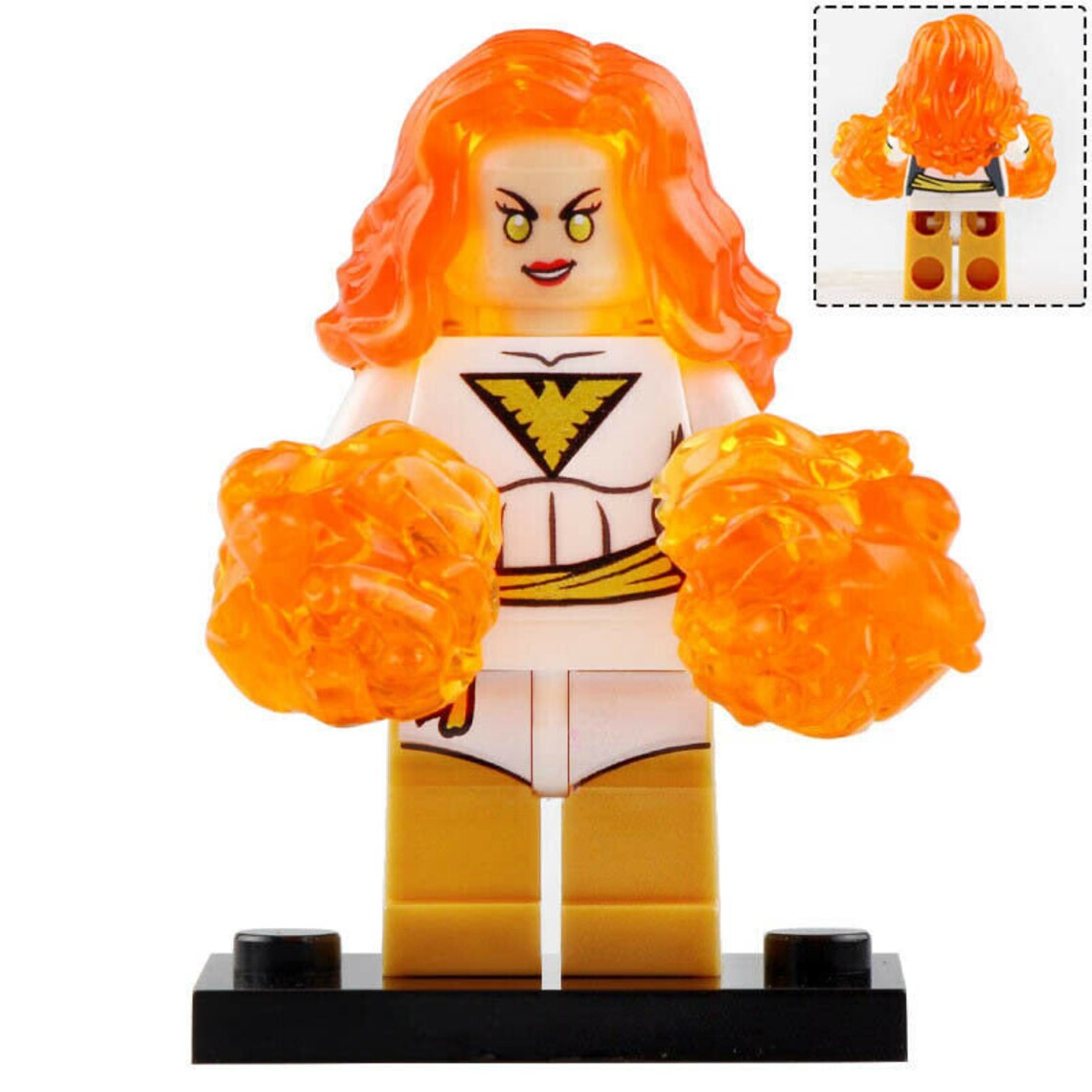 Phoenix Jean Grey (X-Men) Custom Marvel Superhero Minifigure - Minifigure Bricks