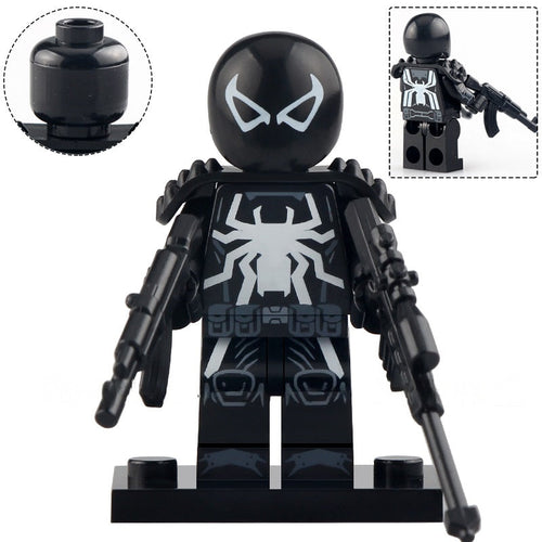 Agent Venom Custom Marvel Superhero Minifigure - Minifigure Bricks