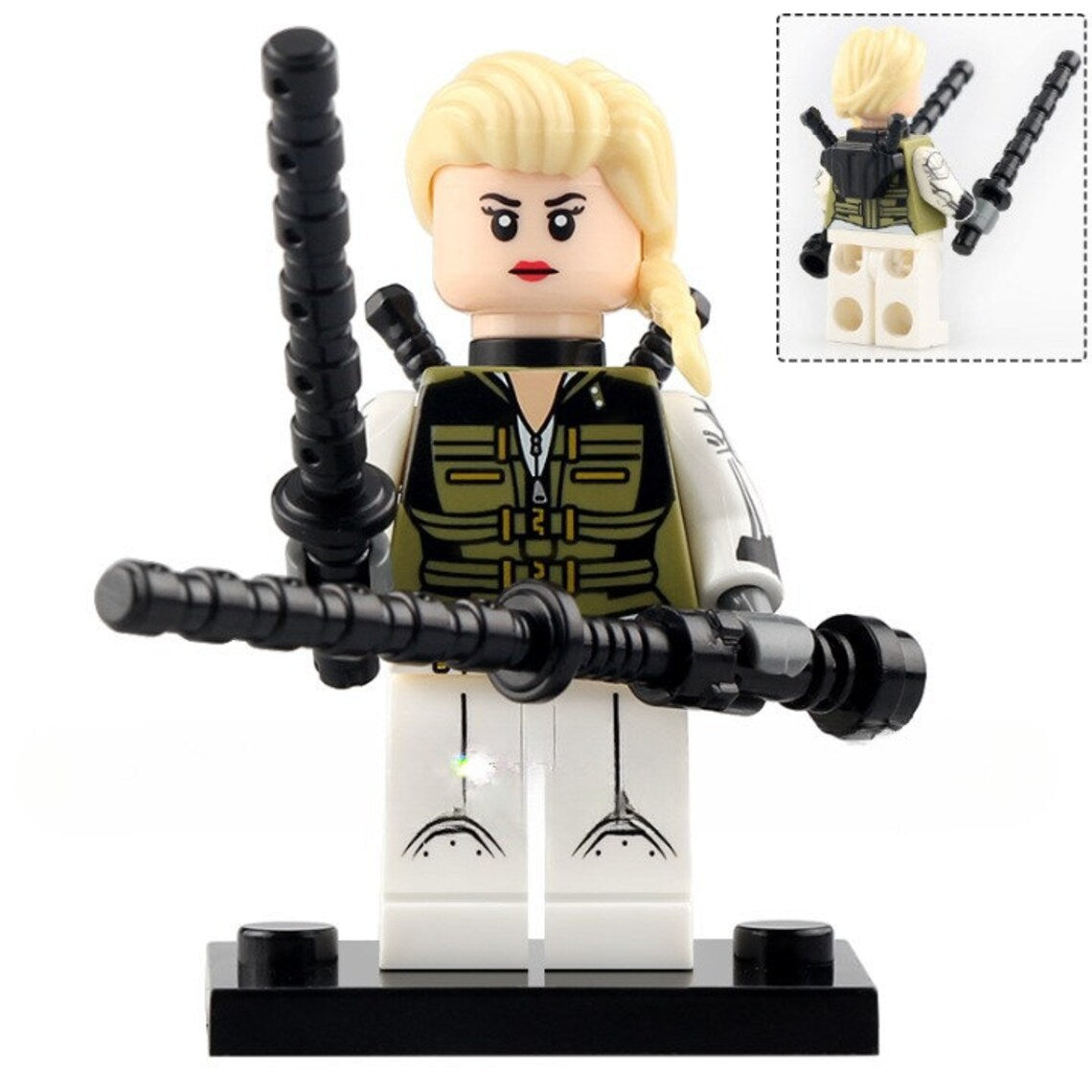 Yelena Belova Black Widow Custom Marvel Superhero Minifigure - Minifigure Bricks