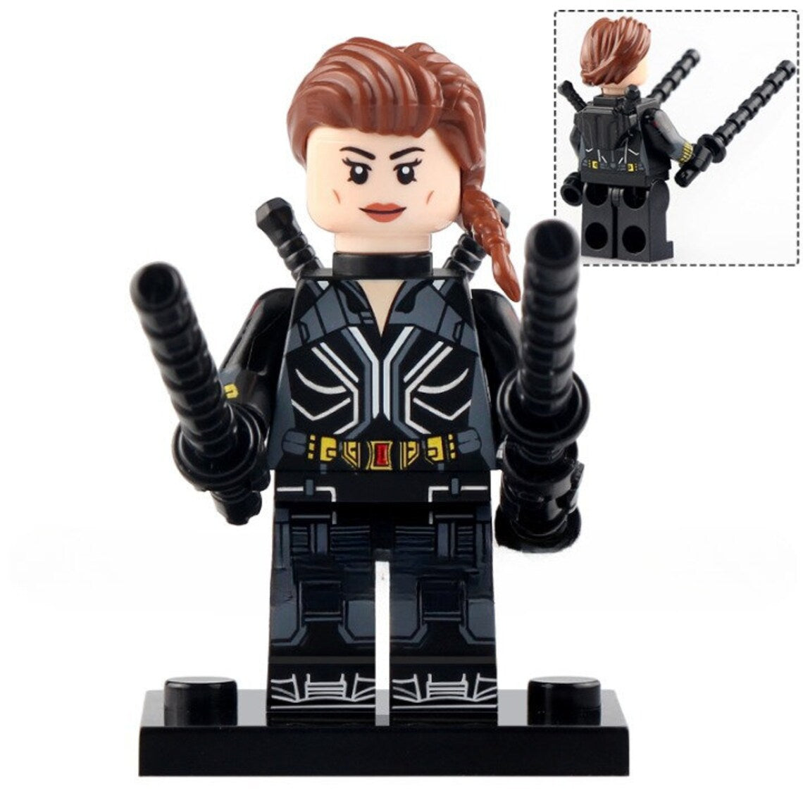 Iron Maiden Melina Vostokoff Black Widow Custom Marvel Superhero Minifigure - Minifigure Bricks