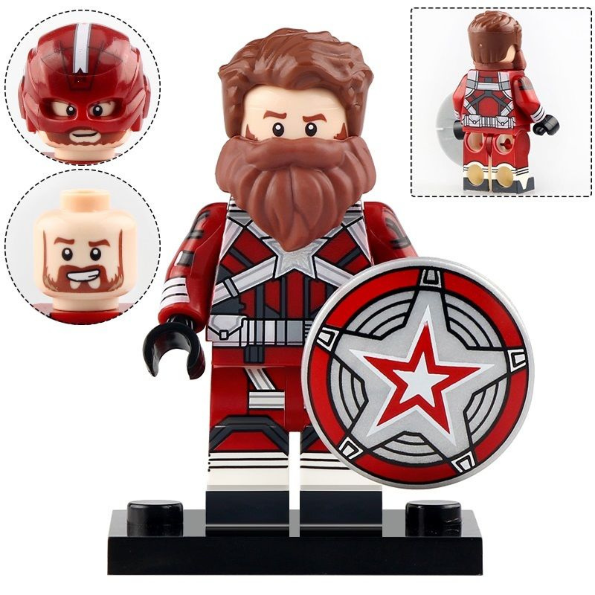 Red Guardian Custom Marvel Superhero Minifigure - Minifigure Bricks