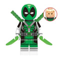 Green Lantern Deadpool Custom Marvel DC Superhero Minifigure - Minifigure Bricks