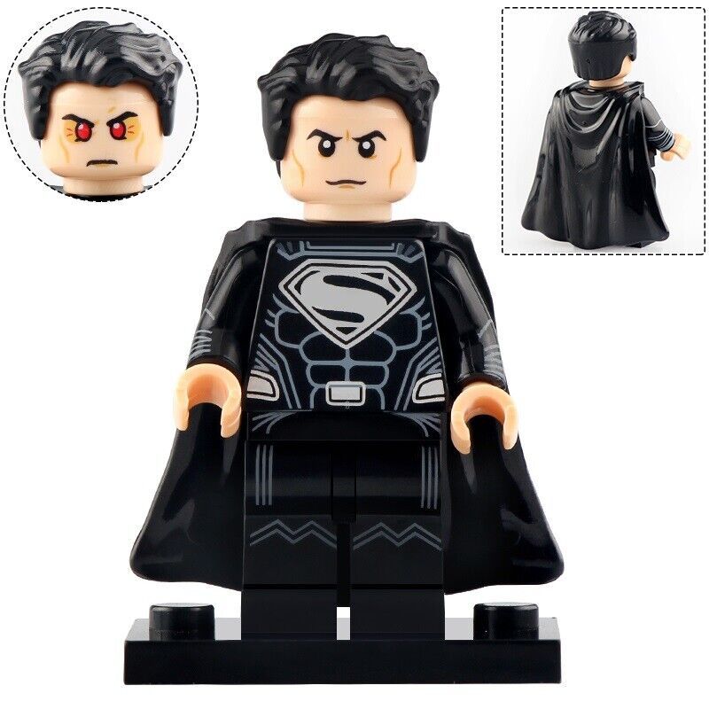 Superman (Black Suit) (DCEU) Custom DC Superhero Minifigure - Minifigure Bricks