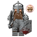 Dwarven Warrior (Battle Damaged) custom Lord of the Rings Minifigure