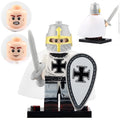 Teutonic Knight Custom Medieval Knights Templar Minifigure - Minifigure Bricks