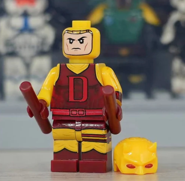 Daredevil (Silver Age) Custom Marvel Superhero Minifigure - Minifigure Bricks