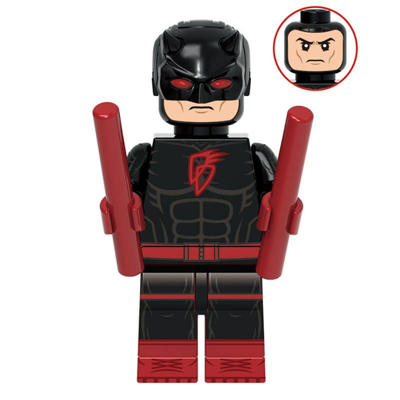 Daredevil Black Suit Custom Marvel Superhero Minifigure - Minifigure Bricks