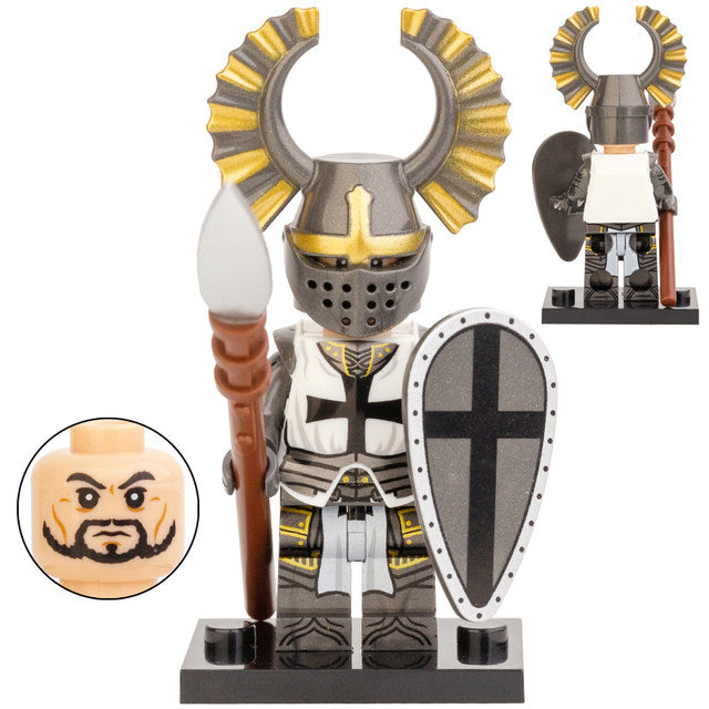 Teutonic Knight Custom Medieval Knights Templar Minifigure - Minifigure Bricks