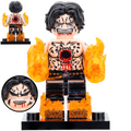 Portgas D. Ace Custom One Piece Anime Minifigure - Minifigure Bricks