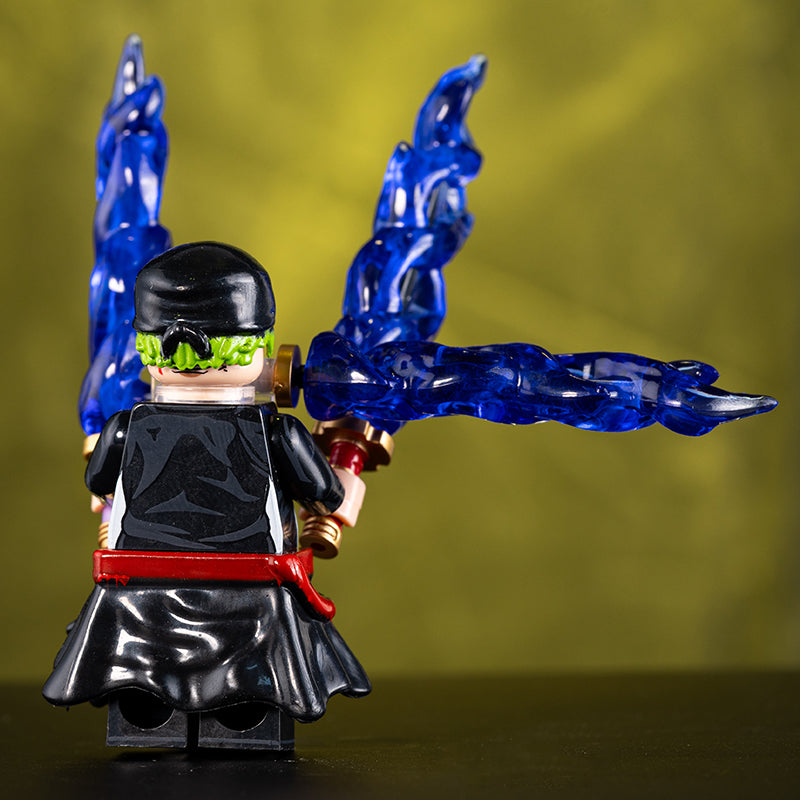 Roronoa Zoro Custom One Piece Anime Minifigure - Minifigure Bricks