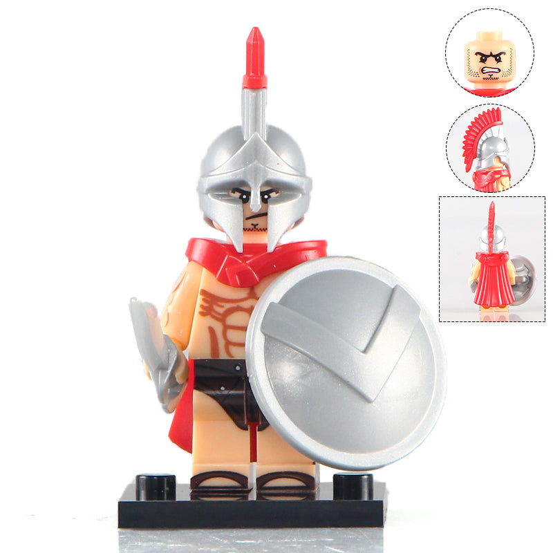 Spartan Warrior Minifigure v3 - Minifigure Bricks