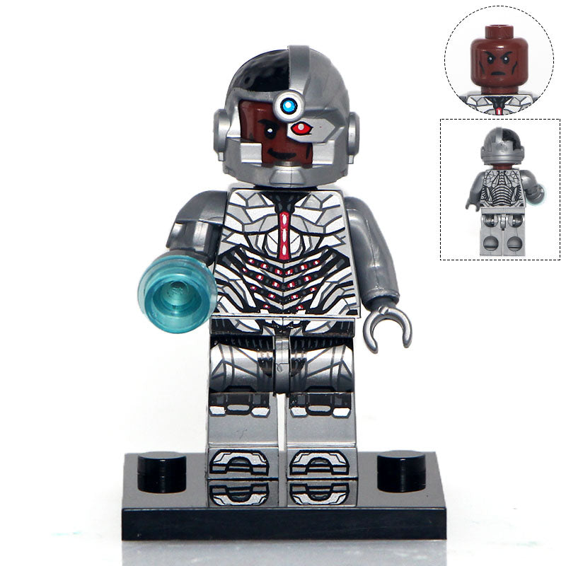 Cyborg Custom DC Comics Superhero Minifigure - Minifigure Bricks