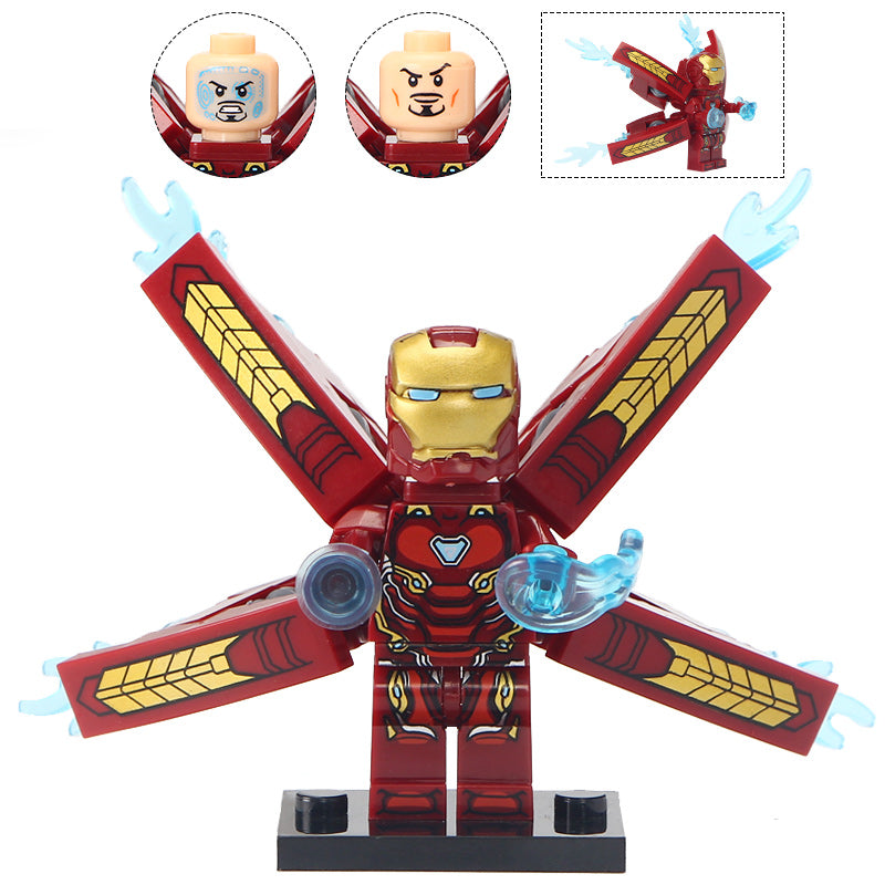 Iron Man Mark 50 Custom Marvel Superhero Minifigure - Minifigure Bricks