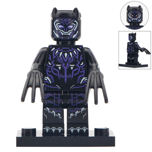 Black Panther Custom Marvel Superhero Minifigure - Minifigure Bricks