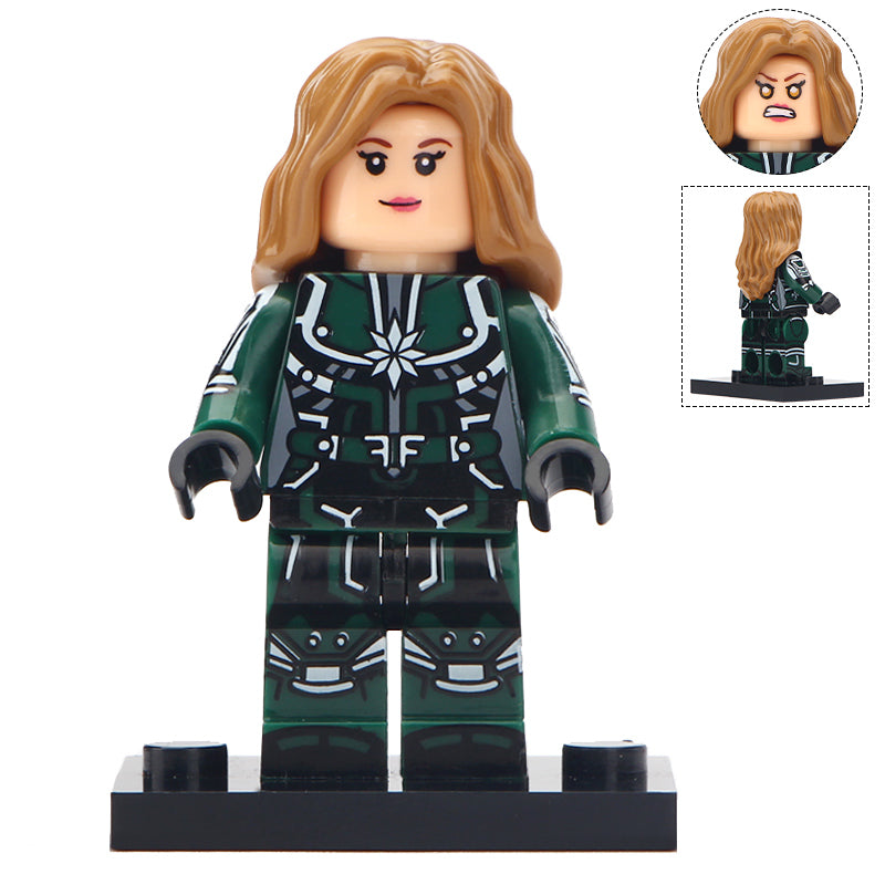 Captain Marvel Custom Marvel Superhero Minifigure - Minifigure Bricks