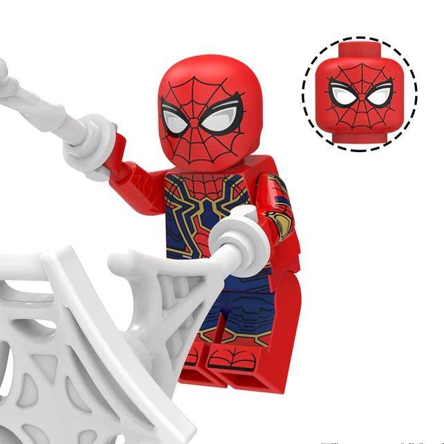 Iron Spider Custom Marvel Superhero Minifigure - Minifigure Bricks