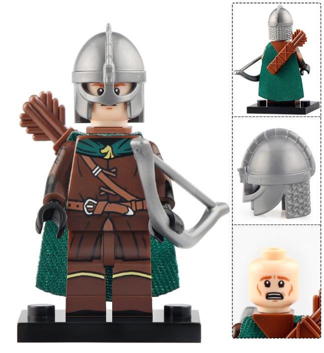 Rohan Warrior Archer custom Lord of the Rings Minifigure - Minifigure Bricks