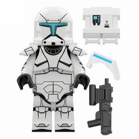 White Squad Clone Commando custom Star Wars Minifigure - Minifigure Bricks