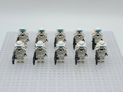 10 x White Squad Clone Commando custom Star Wars Minifigure