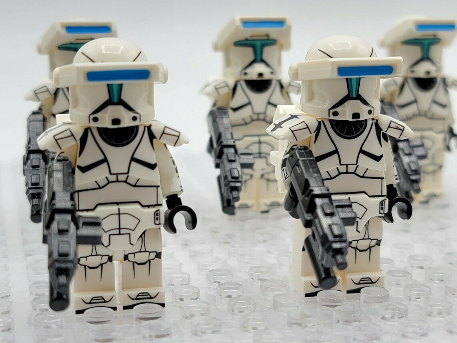 10 x White Squad Clone Commando custom Star Wars Minifigure
